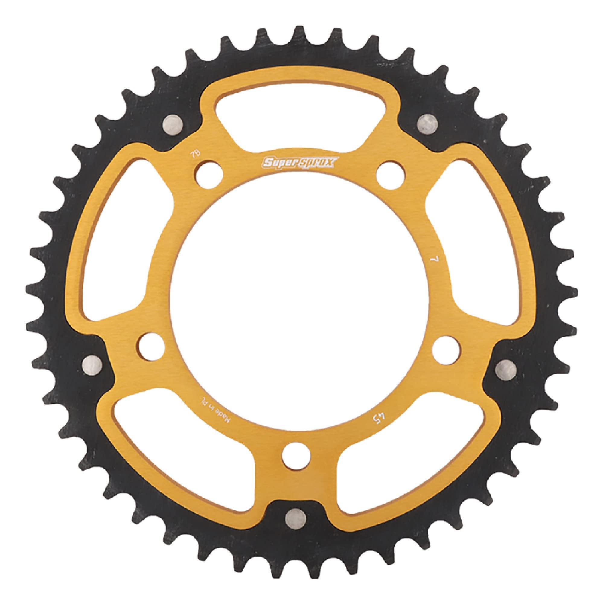 Amazon.com: Supersprox - Gold Stealth Sprocket, 45T, Chain Size